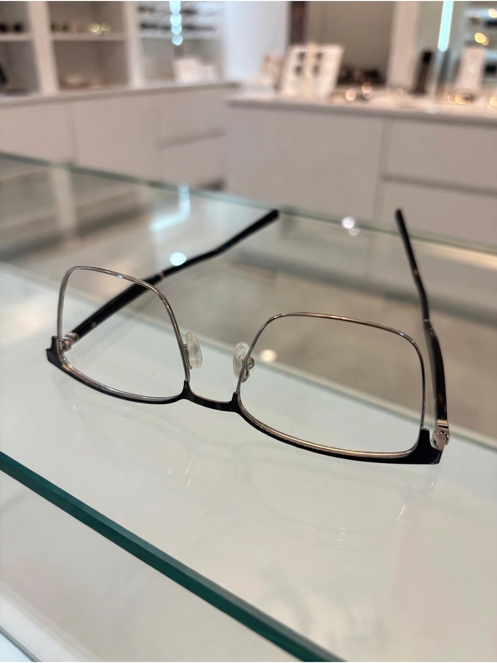 Salvatore Ferragamo Classic Black and Silver Men's Rectangle Eyeglass Frames